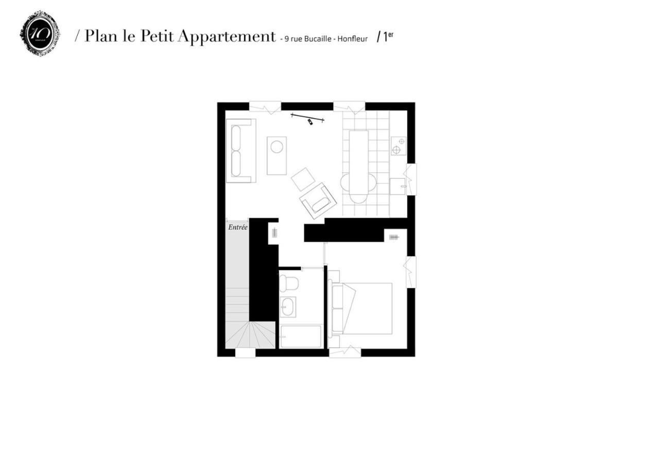 La Petite Adresse Du 10Honfleur Lägenhet Exteriör bild